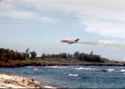 Wilcommen, No. 0059 Commercial Airliner Over a Bay